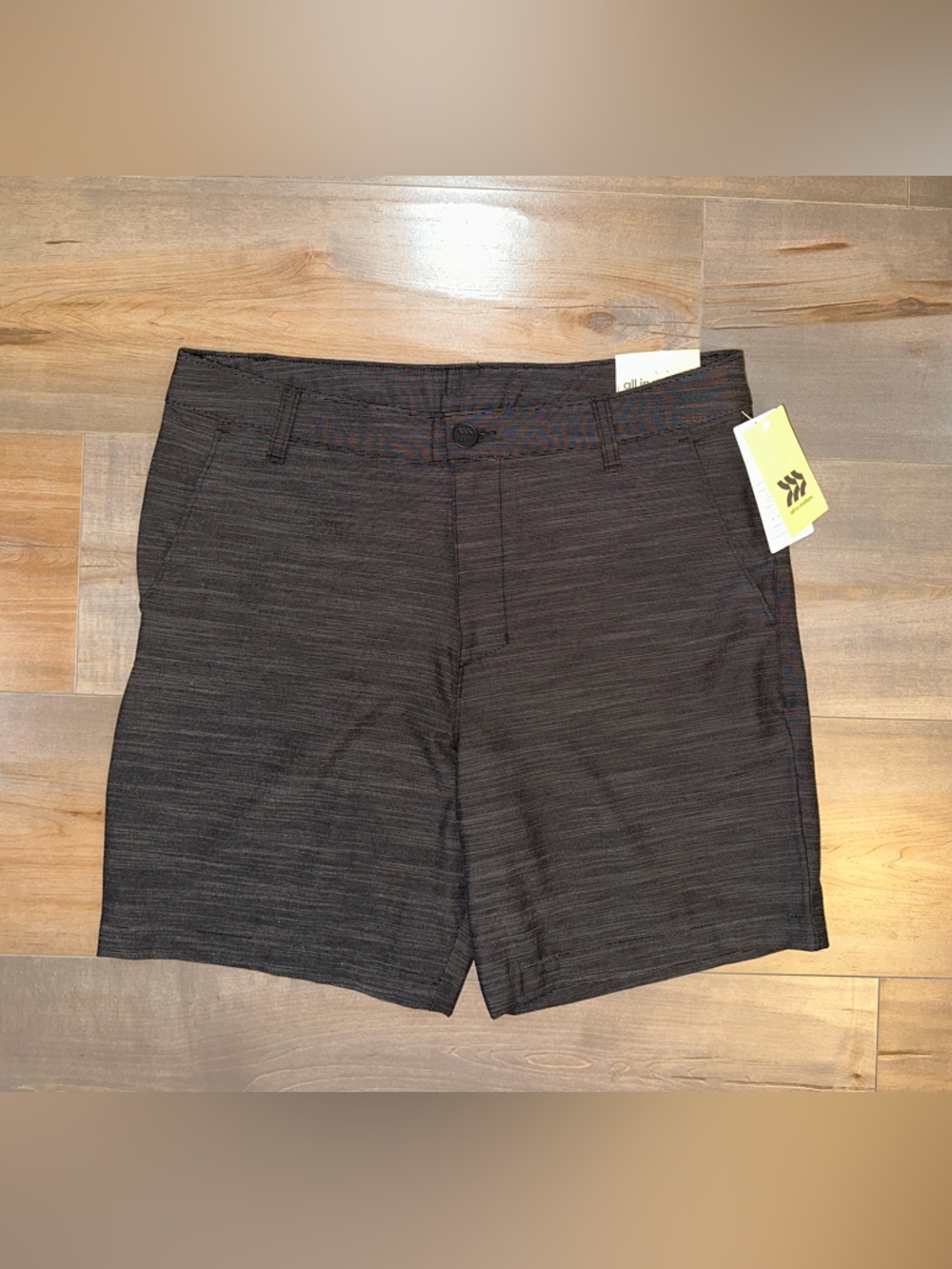 all in motion Black Pinstripe Dress Shorts